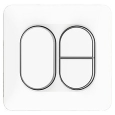 CLICKTAP LUNA 嵌入式三聯單切開關 銀色, 1個