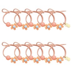 디멜디 여성용 귀여운 꽃 헤어고무줄밴드 10p