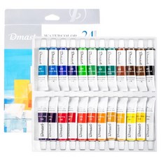 디마스트 전문가용 수채 물감, 12ml, 24색