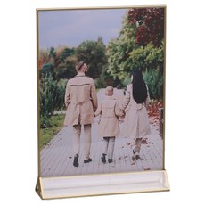 히키스 가족사진 카페 메뉴판 POP전시 프레임 아크릴 액자, 골드, 1개