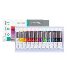 Dmast 丹途 專業級不透明水彩顏料, 12色, 12ml