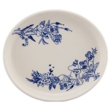 아라비아 무민 오발 플레이트 접시, 블루 + 화이트, 1개