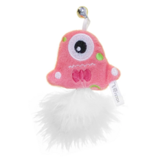 Golden Cat 黃金貓 小怪獸系列 貓草玩具 全齡貓適用 水晶超柔絨材質, 1個, 粉紅色