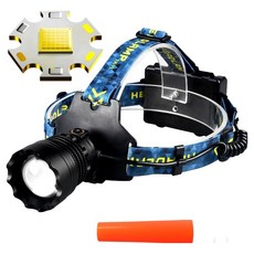 몬스터파워 헤드랜턴 XHP360, 블랙 + 블루, 1개