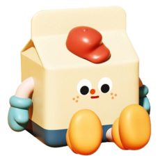 E.B. MADE 敲敲牛奶盒手機支架三段式小夜燈, LED燈, USB-C充電線, 混和顏色