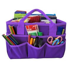 City Company多功能多口袋帆布畫具包 紫色