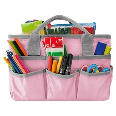 City Company 多用途多口袋帆布畫具包 粉紅色