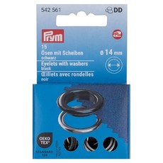 Prym 墊圈補充雞眼扣 14mm 542561, 黑色, 1個