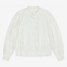 베스띠벨리 여성용 러플 펀칭 레이스 블라우스 BKBAC2401