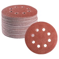 OON 원형 사포 샌딩 페이퍼 8홀 1200방 125mm, 50개