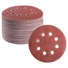 OON 圓形砂紙 打磨砂紙 8孔 180號 125mm, 50個