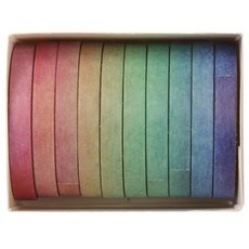 Sellingnew Artspin 柵欄 手帳 紙膠帶 10款套組 5mm x 2m, 1套, 彩虹