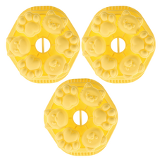 Fix9 矽膠樹脂模具 3件組, 黃色