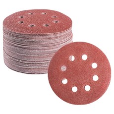 OON 원형 사포 샌딩 페이퍼 8홀 600방 125mm, 50개