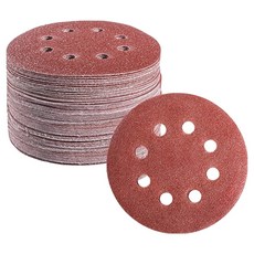 OON 원형 사포 샌딩 페이퍼 8홀 320방 125mm, 50개