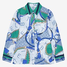 베스띠벨리 여성용 나염 프린팅 블라우스 BKBAC2415