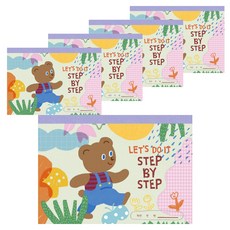 헬로우모리스 한걸음씩 15칸 노트, 혼합색상, 5개