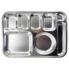 Rebon 不鏽鋼5格餐具餐盤, 不鏽鋼, 1個