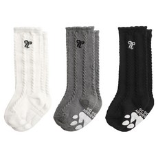 HI BABY KIDS 嬰幼兒麻花蝴蝶結及膝襪3雙組