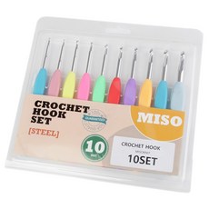 misoknit 矽膠鋼製鉤針10件組, 1套
