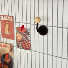 브로브로 비비드 마그넷 자석 후크, 브라운 + 아이보리, 1개