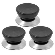 썸즈마인 모던 냄비 뚜껑 손잡이, 블랙, 3개