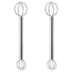 MAXCOOK 全不鏽鋼攪拌大醬搗棒 迷你打蛋器, 單一顏色, 2個