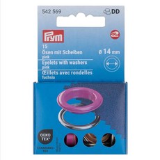 Prym 墊圈補充雞眼釦 14mm 542569 15入, 粉紅色, 1個