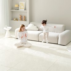 리코코 꿈비 황변방지 TPU 퍼즐매트 100 x 100 x 2 cm, 페일스톤, 2개, 코너