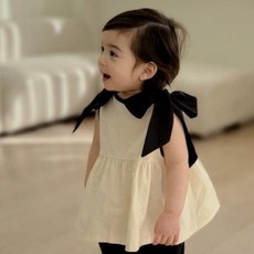 BEBENINE 女童肩部蝴蝶結上衣