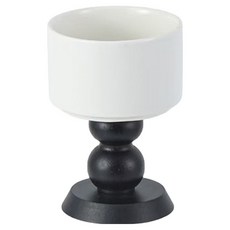 Topia 簡約燭臺, 黑色,木質,陶瓷