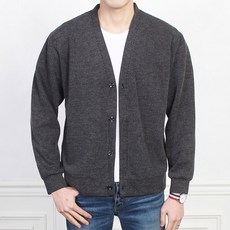 더마인드 남성용 솔리드 니트 기본 CS 단추 가디건