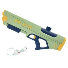 星星玩具 最新型雙發射水槍, 綠茶色, 1個