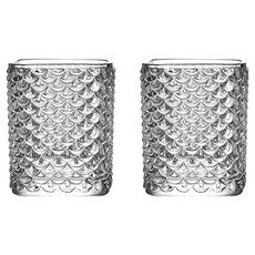 프렌치마르스 클래식 사각라운드 다용도 투명 유리컵 머메이드 185ml MMM2358, 2개