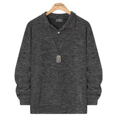 블루포스 남성용 더프닐 니트 카라 무지 기본 긴팔 맨투맨