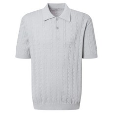 헤지스 남성용 아이코닉 케이블 반팔 카라 니트 티셔츠