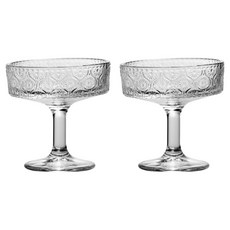 프렌치마르스 와이드 플레이트 스텐드 칵테일잔 베고니아 MMM2347, 2개, 200ml