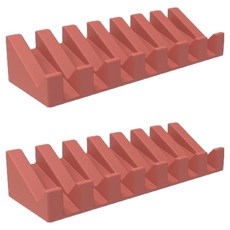 長盤造型沐浴洗臉皂盒, 2個, 紅色