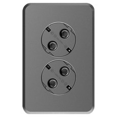 CLICKTAP PLANO 2孔 嵌入式插座 2孔 深灰色, 1個