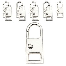 KEYMING DIY維修萬用拉鍊頭 小型, 銀色, 10個