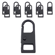 키밍 셀프 수선 만능 지퍼 고리 소형, 10개, 블랙