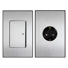 Boedam 單切1孔開關 + 嵌入式1孔插座組, 1套