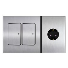 Boedam 2開關 雙聯用 內建跨接線 + 嵌入式1孔插座 套組, 1套