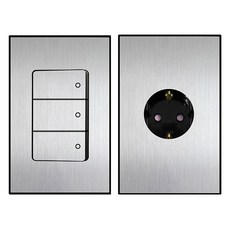 Boedam 開關3孔1路跳線內藏+嵌入式插座1孔組, 1組