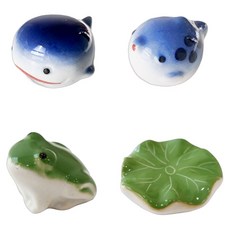 lingPet 貓咪陶瓷玩具4件組, 1套, 藍色, 綠色