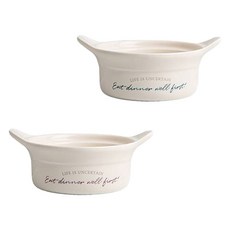 Syracuse CHINA 紐約字母印花雙耳湯碗 16cm x 2件組, 1套, 酒紅色, 海軍藍