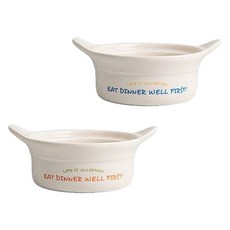 Syracuse CHINA 紐約字母印花雙耳湯碗 16cm x 2件組, 1套, 橘色, 藍色