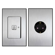 Boedam 一鍵關燈開關 1開 + 嵌入式插座 1孔 套組, 1套