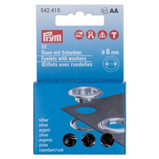 Prym 墊圈補充雞眼扣 8mm 542415, 銀色, 1個