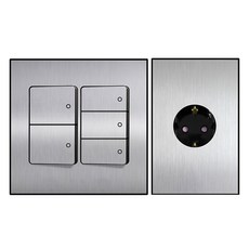 Boedam 5孔開關 內建2孔跳線 + 埋入式1孔插座組合, 1套